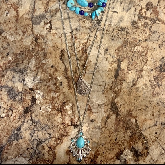 Free People Turquoise Layered Necklace - Picture 3 of 3
